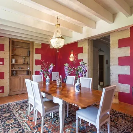 Saint-emilion Chateau Sleeps 16 Pool Wifi Kır Evi Saint-Émilion